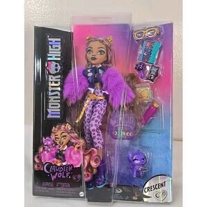 Monster High‎ Clawdeen Wolf Doll Pet Dog Crescent Accessories Scary Fun Toy Gift